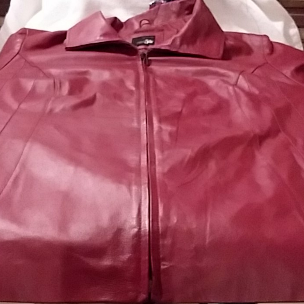 East 5th Women's Red Leather Jacket